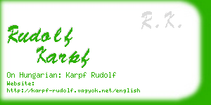 rudolf karpf business card